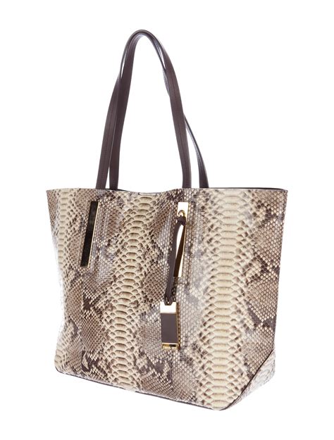 michael kors python tote black|portefeuille Michael Kors python.